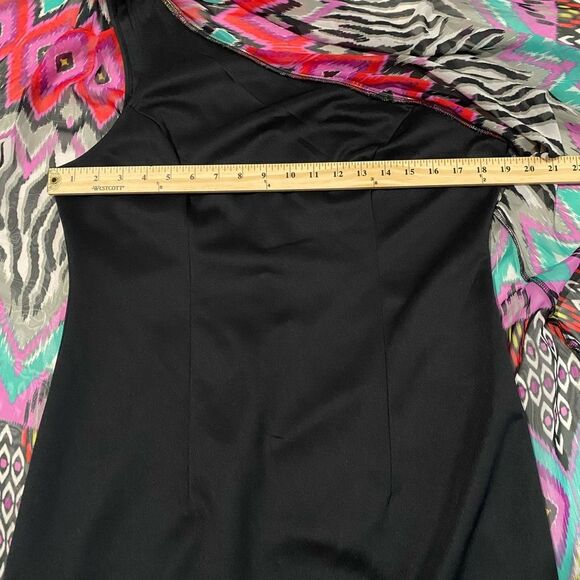 Bisou Bisou One Shoulder Draped Dress Sz 16 - Picture 6 of 8